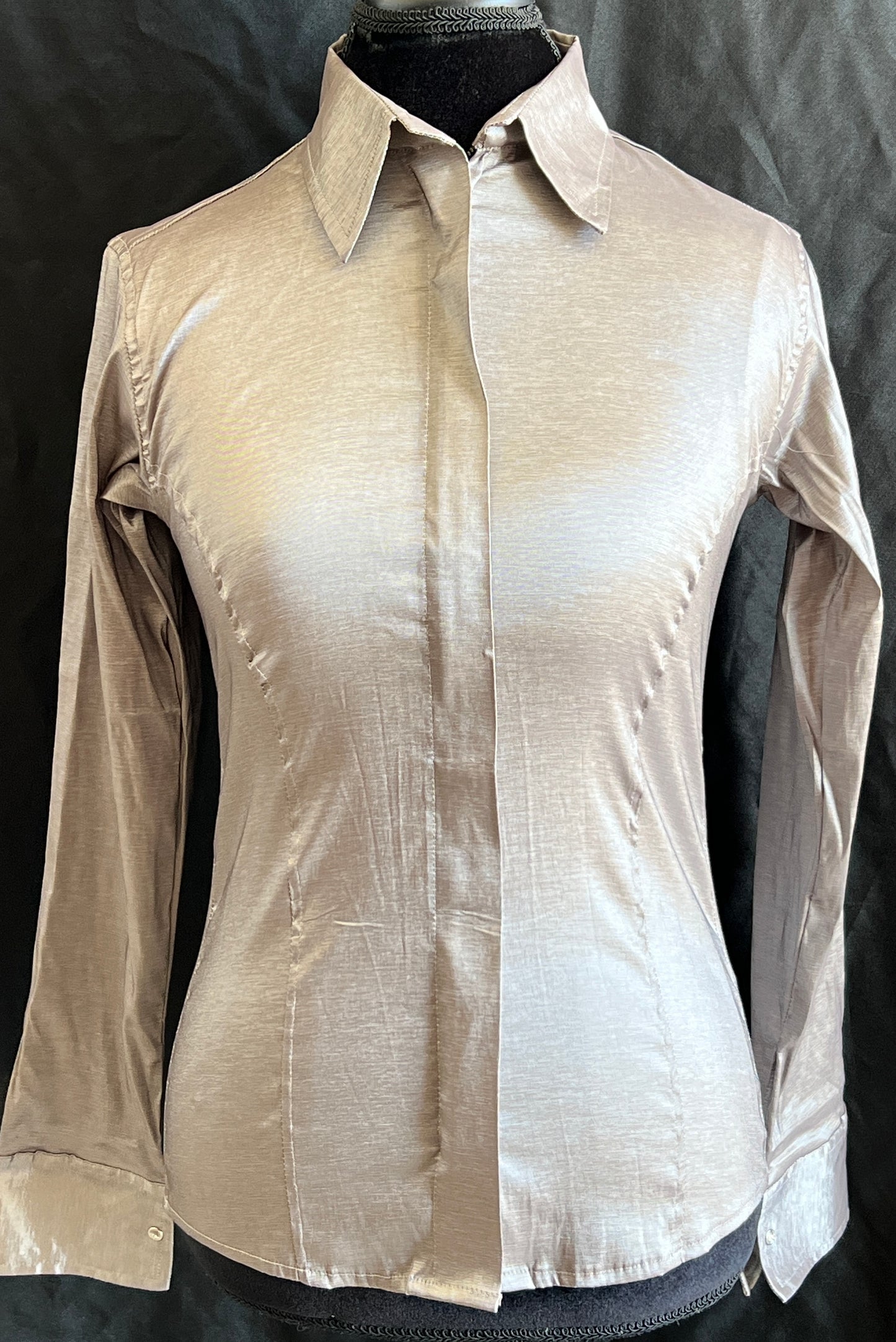 Stretch Taffeta Silver Taupe