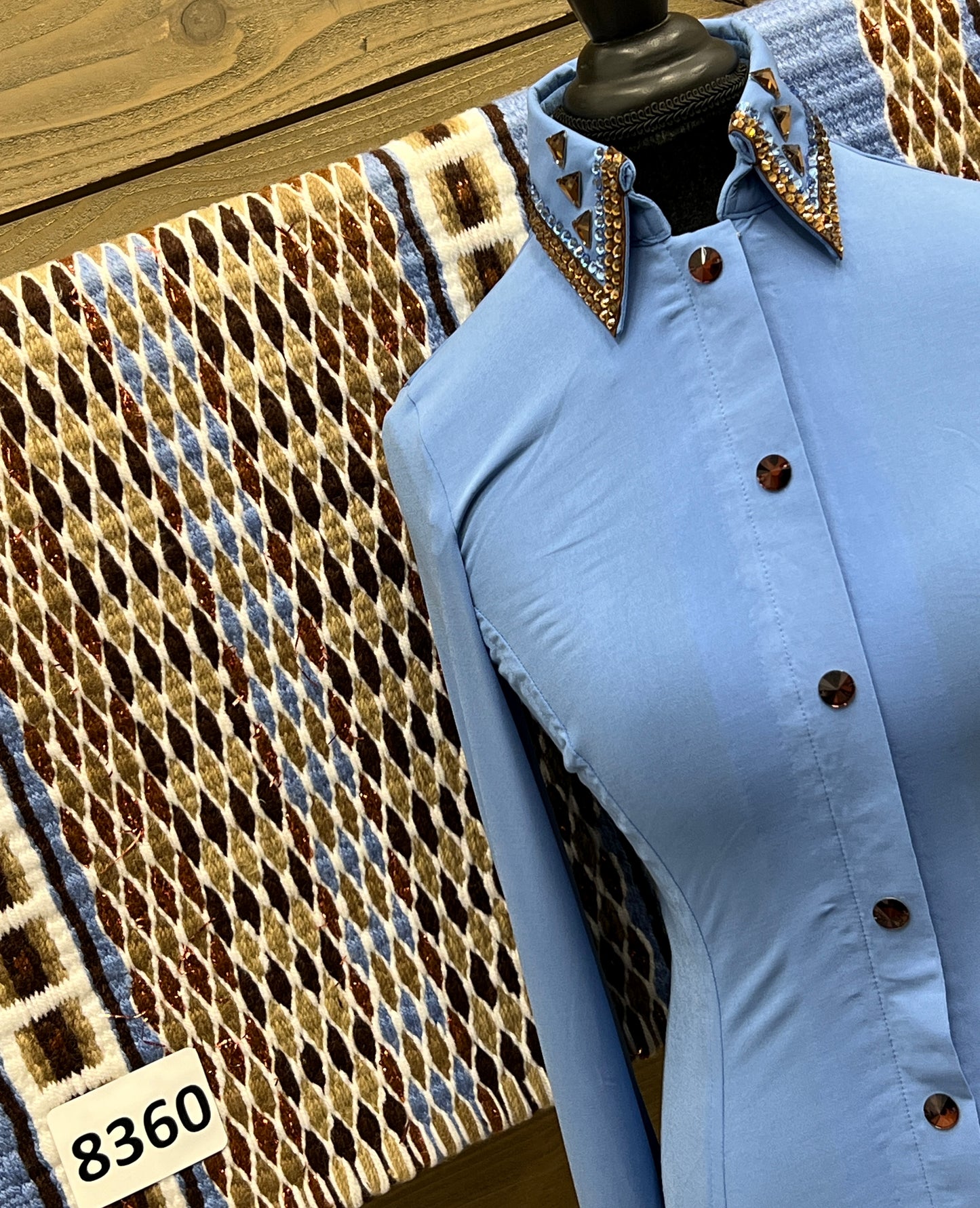 XS Periwinkle Blinged Shirt