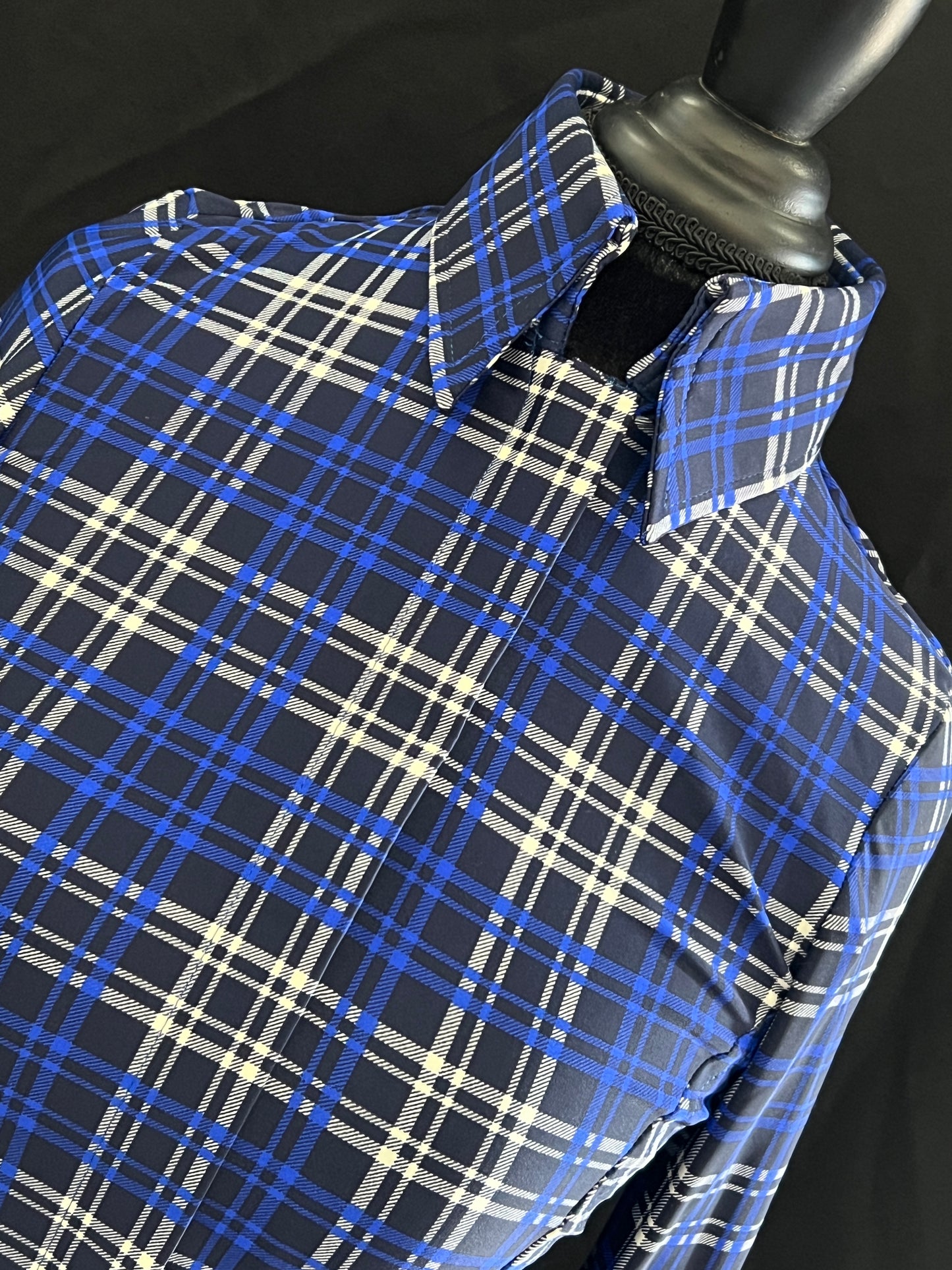 Plaid Blues Light Weight Fitted Shirt