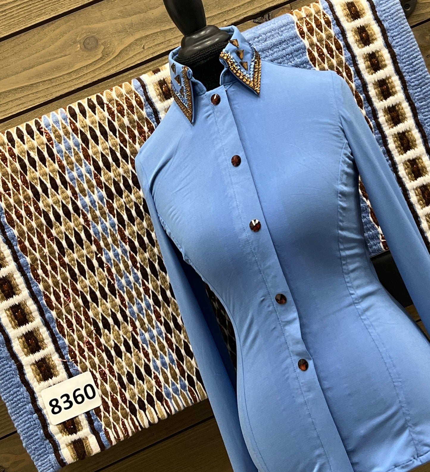 XS Periwinkle Blinged Shirt