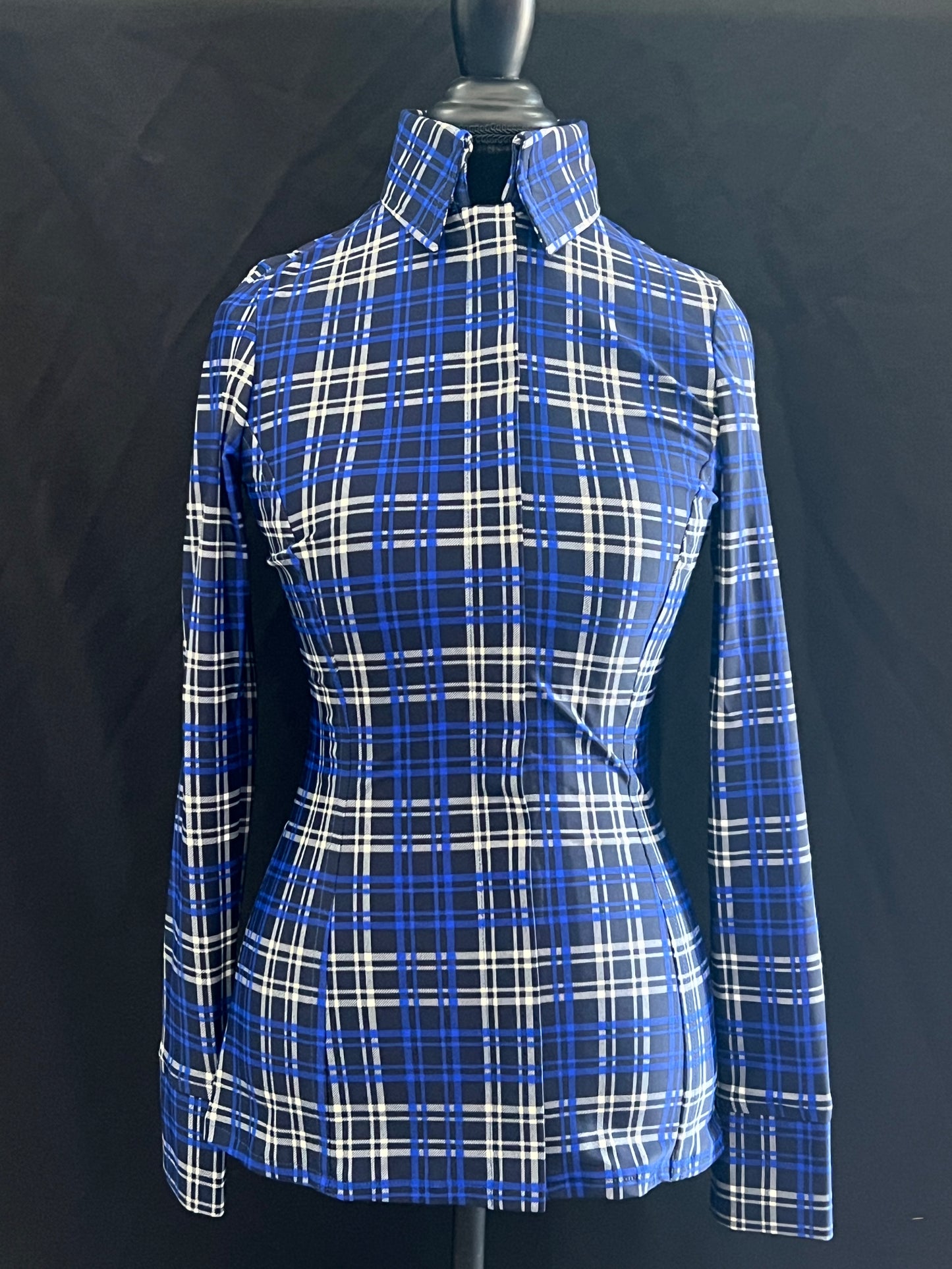 Plaid Blues Light Weight Fitted Shirt