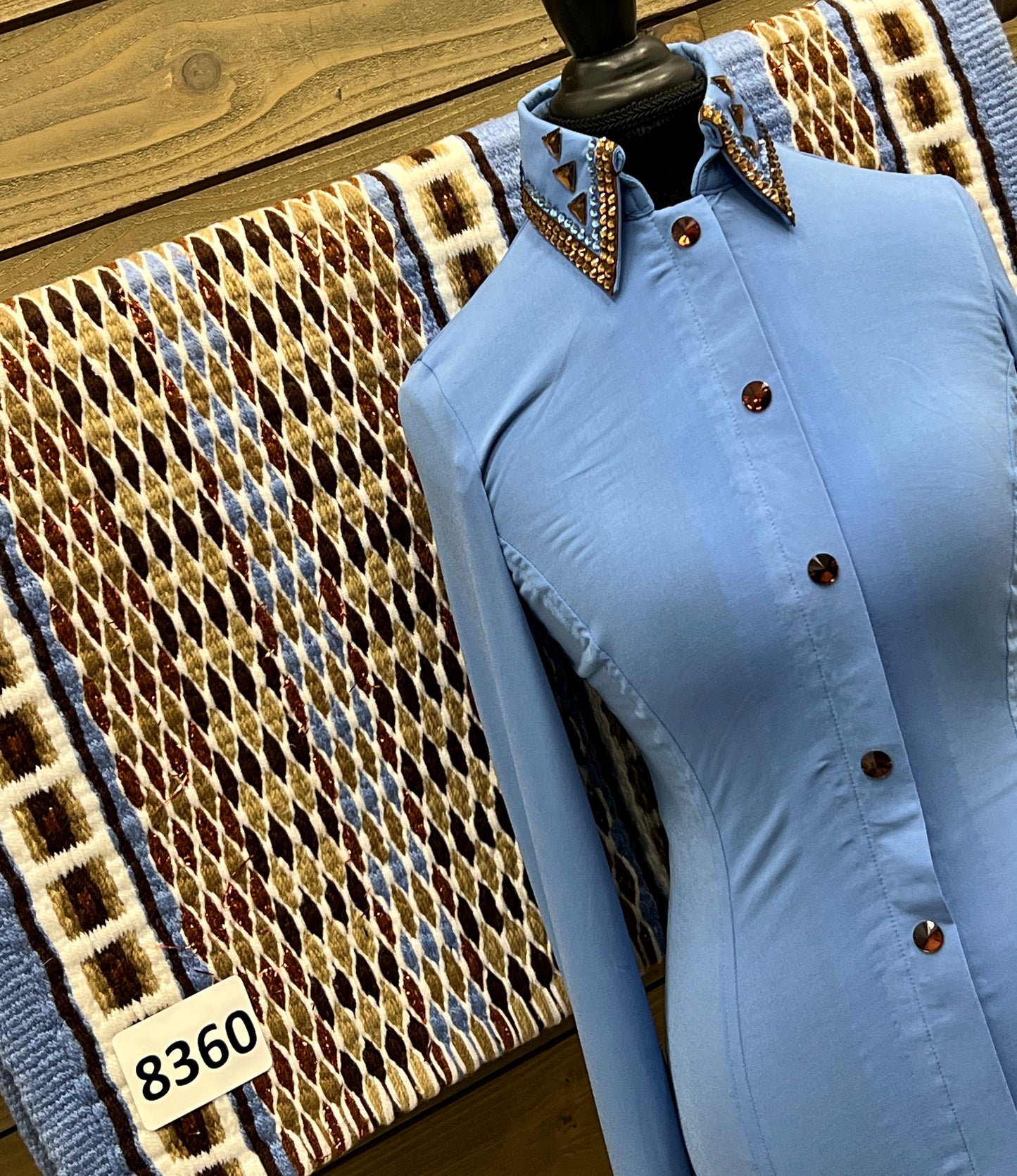 XS Periwinkle Blinged Shirt