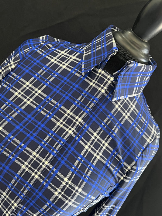 Plaid Blues Light Weight Fitted Shirt