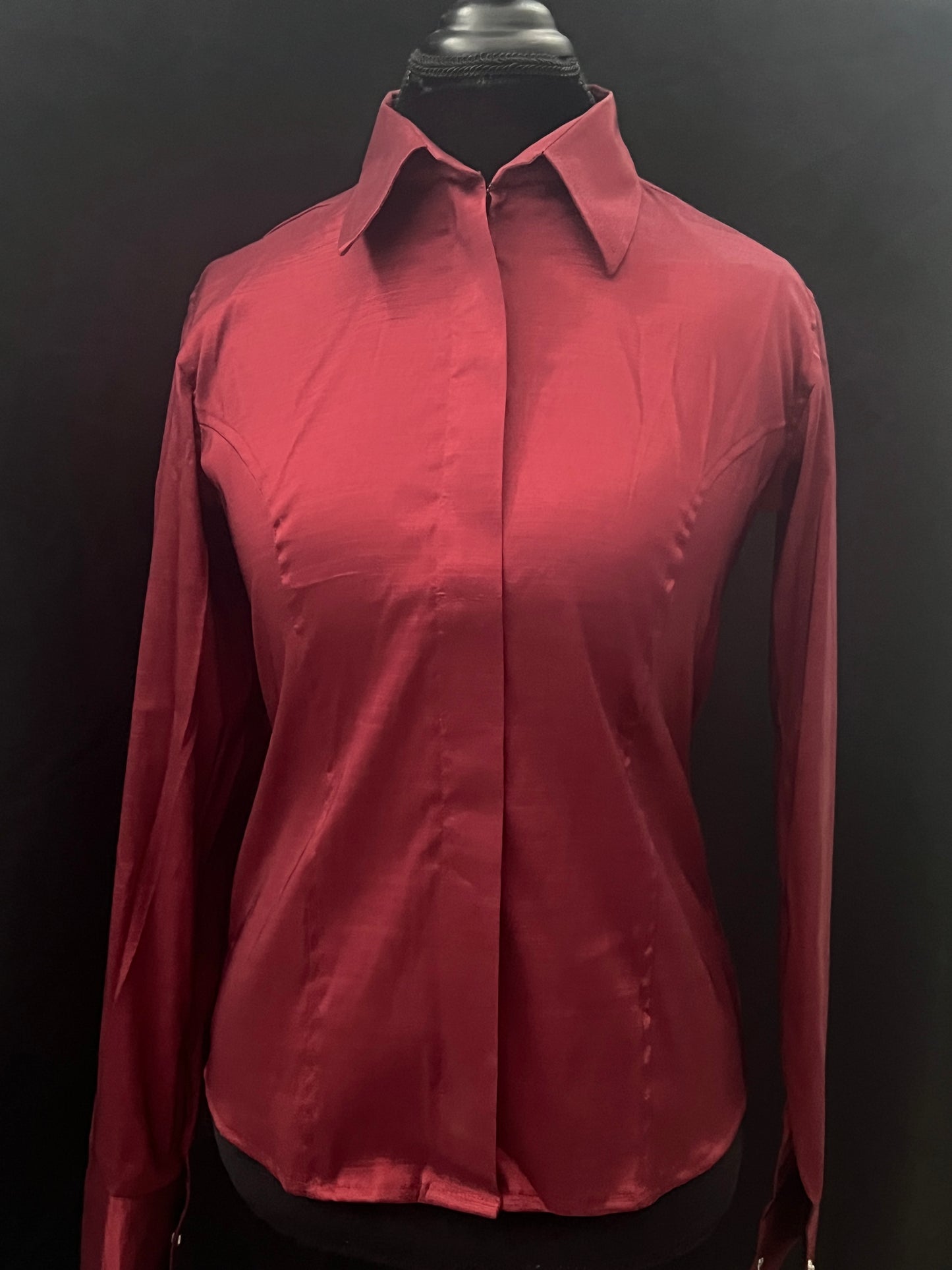 Stretch Taffeta Dark Red