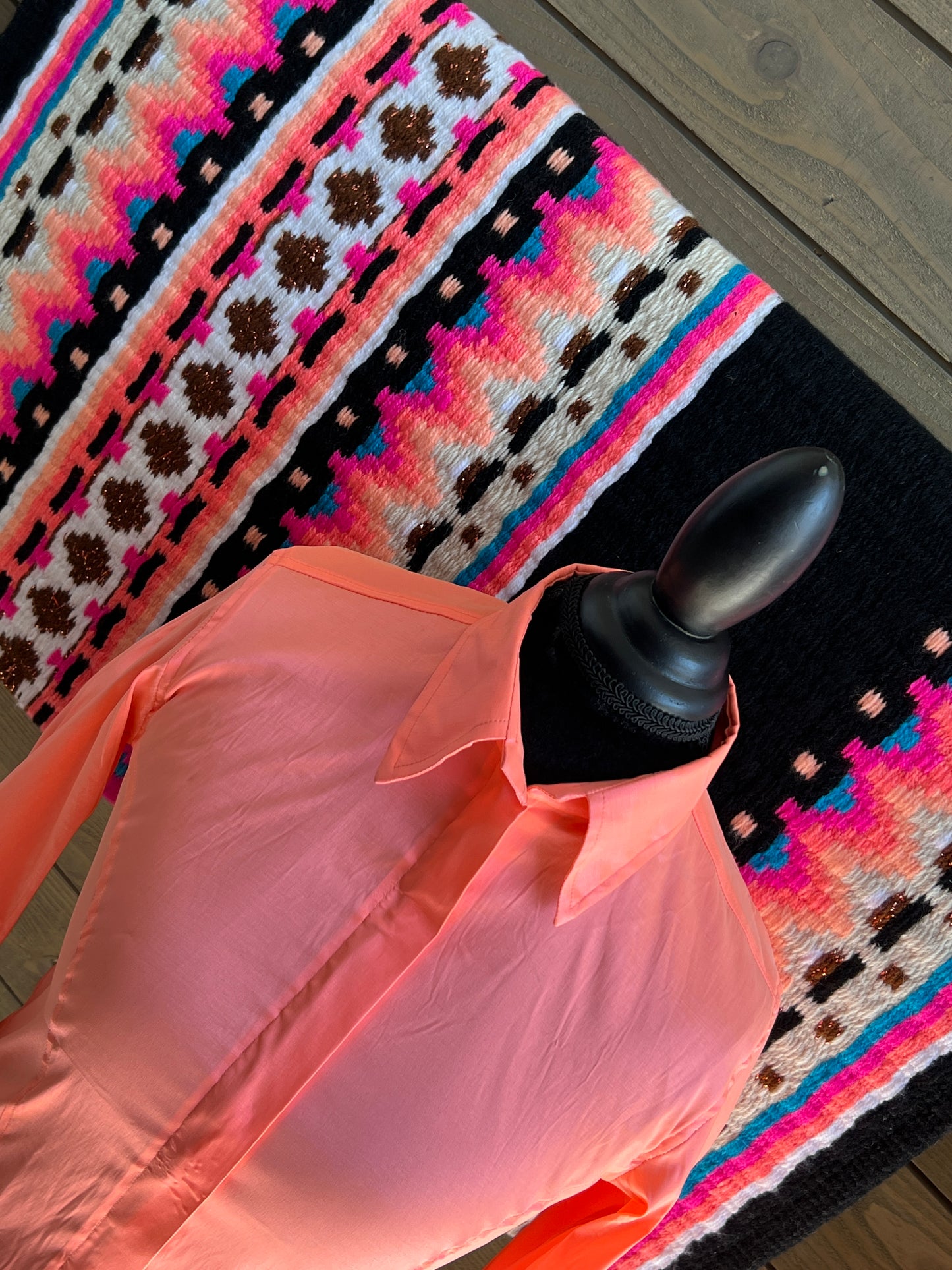 Stretch Taffeta Bright Peachy Coral