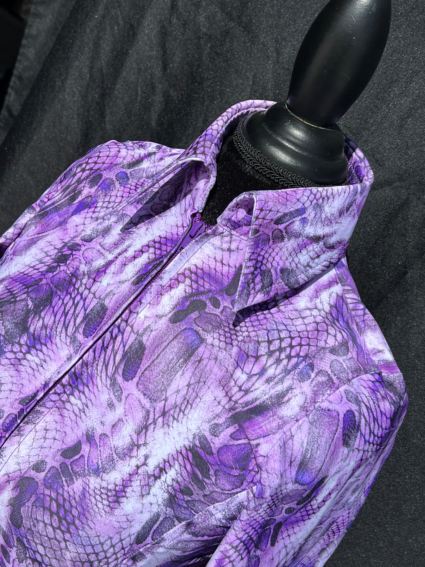 Purple Snake Print Light Weight Fitted Shirt