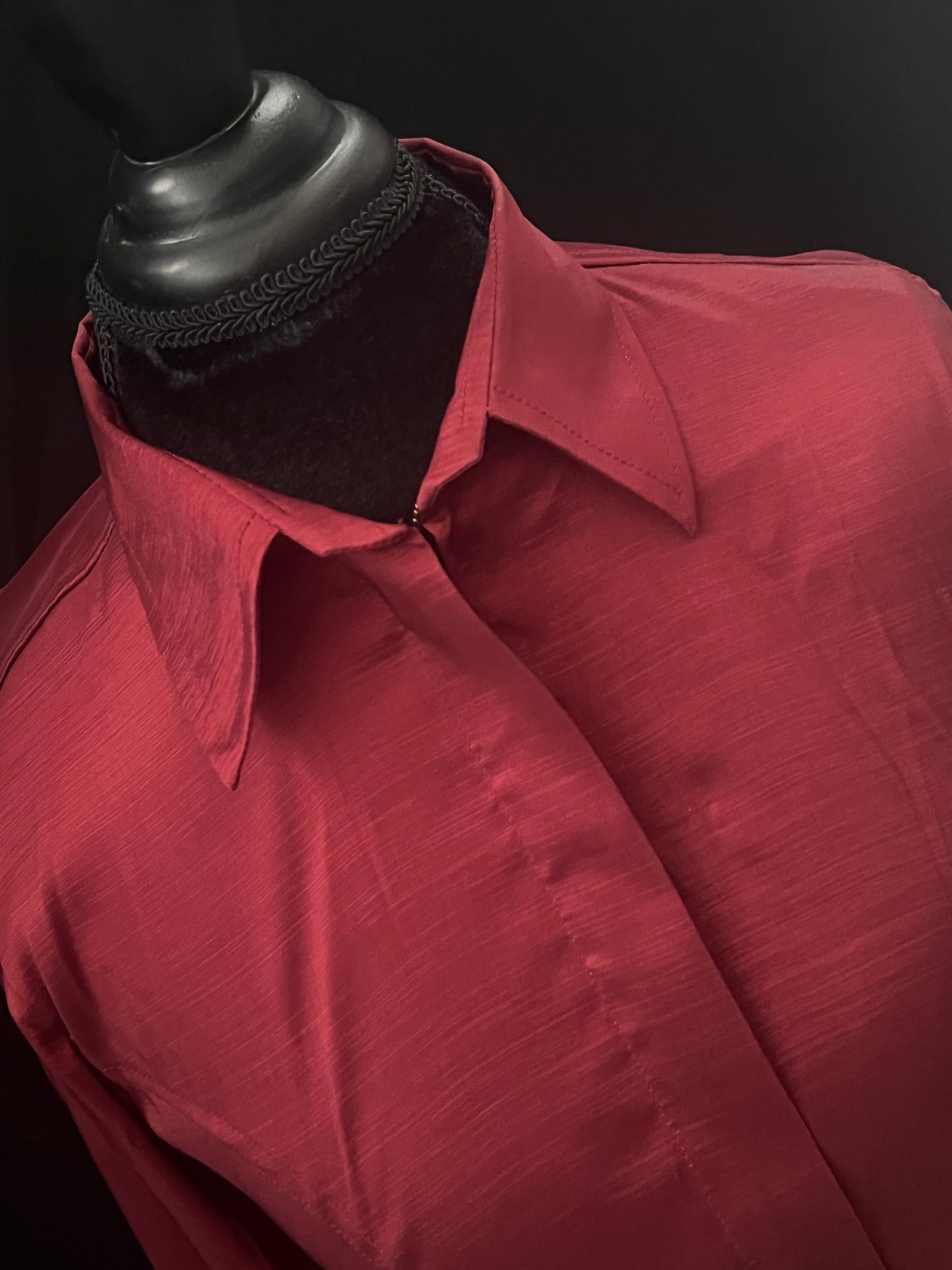 Stretch Taffeta Dark Red