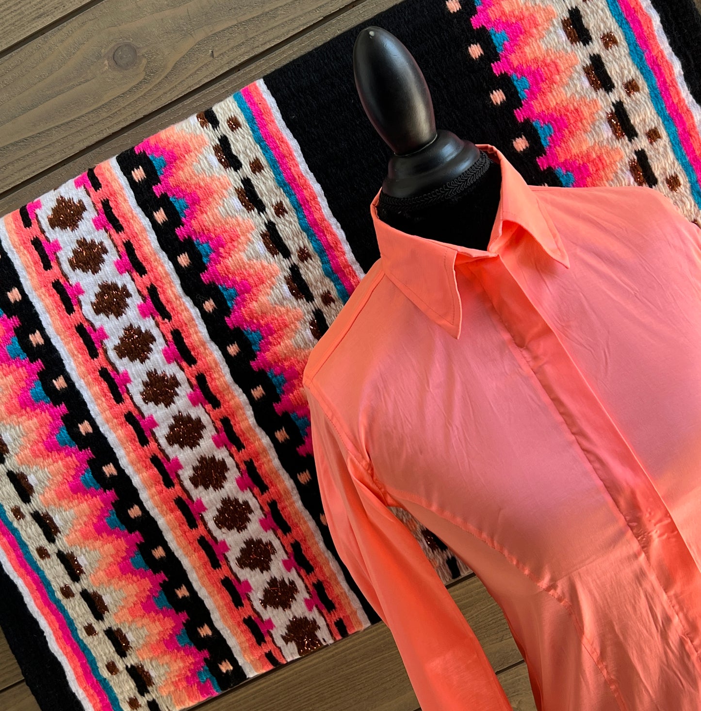 Stretch Taffeta Bright Peachy Coral
