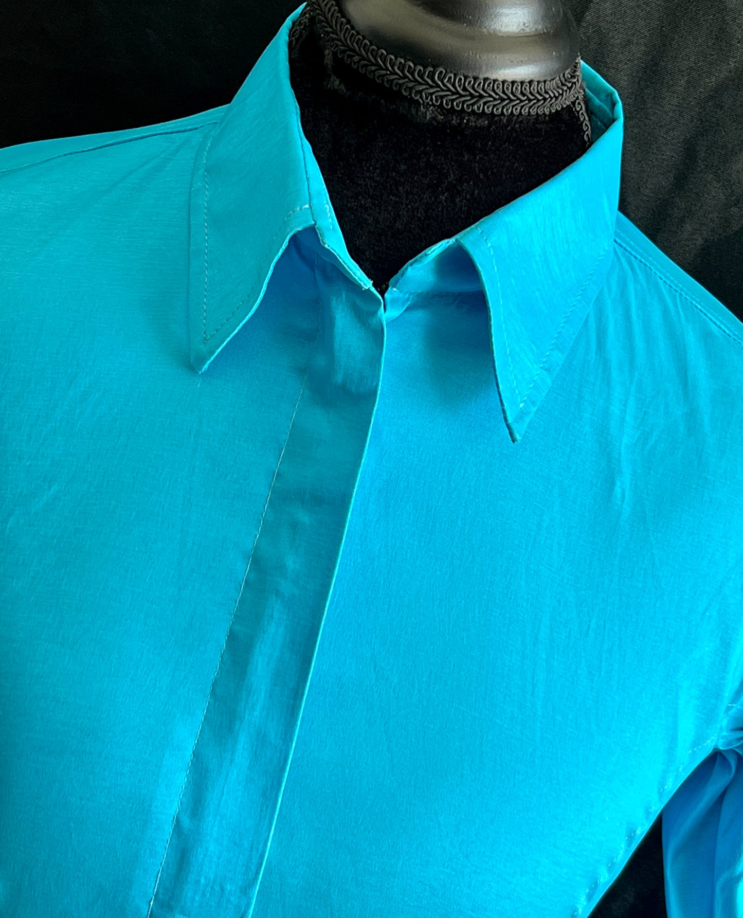 Stretch Taffeta Bright Ice Turquoise