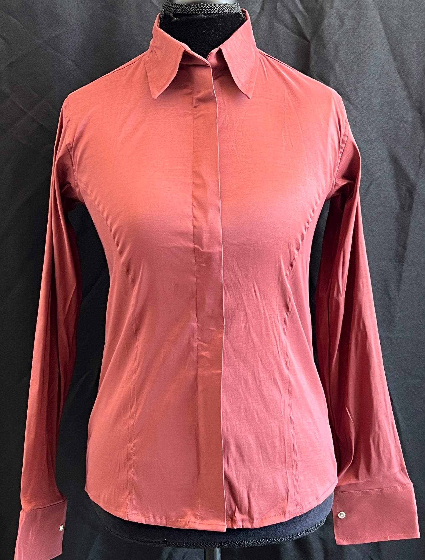 Stretch Taffeta Garnet Rose