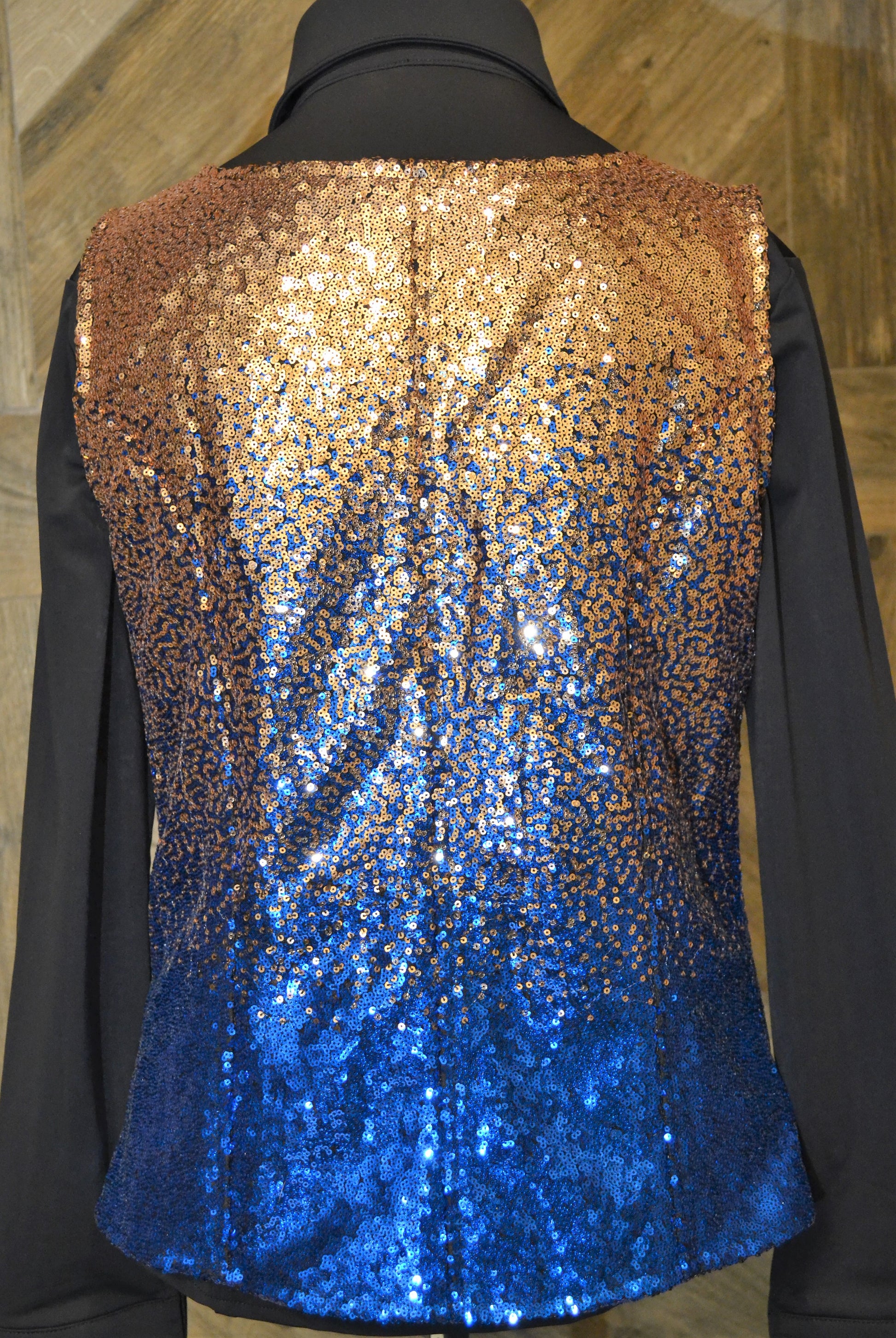 Gold Royal Blue Ombre XL Vest - Show Stoppin'