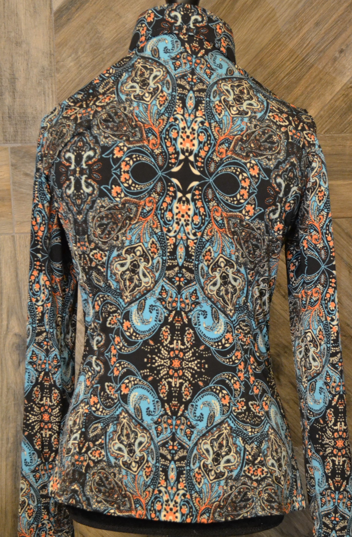 Black Orange Turquoise Shirt - Show Stoppin'