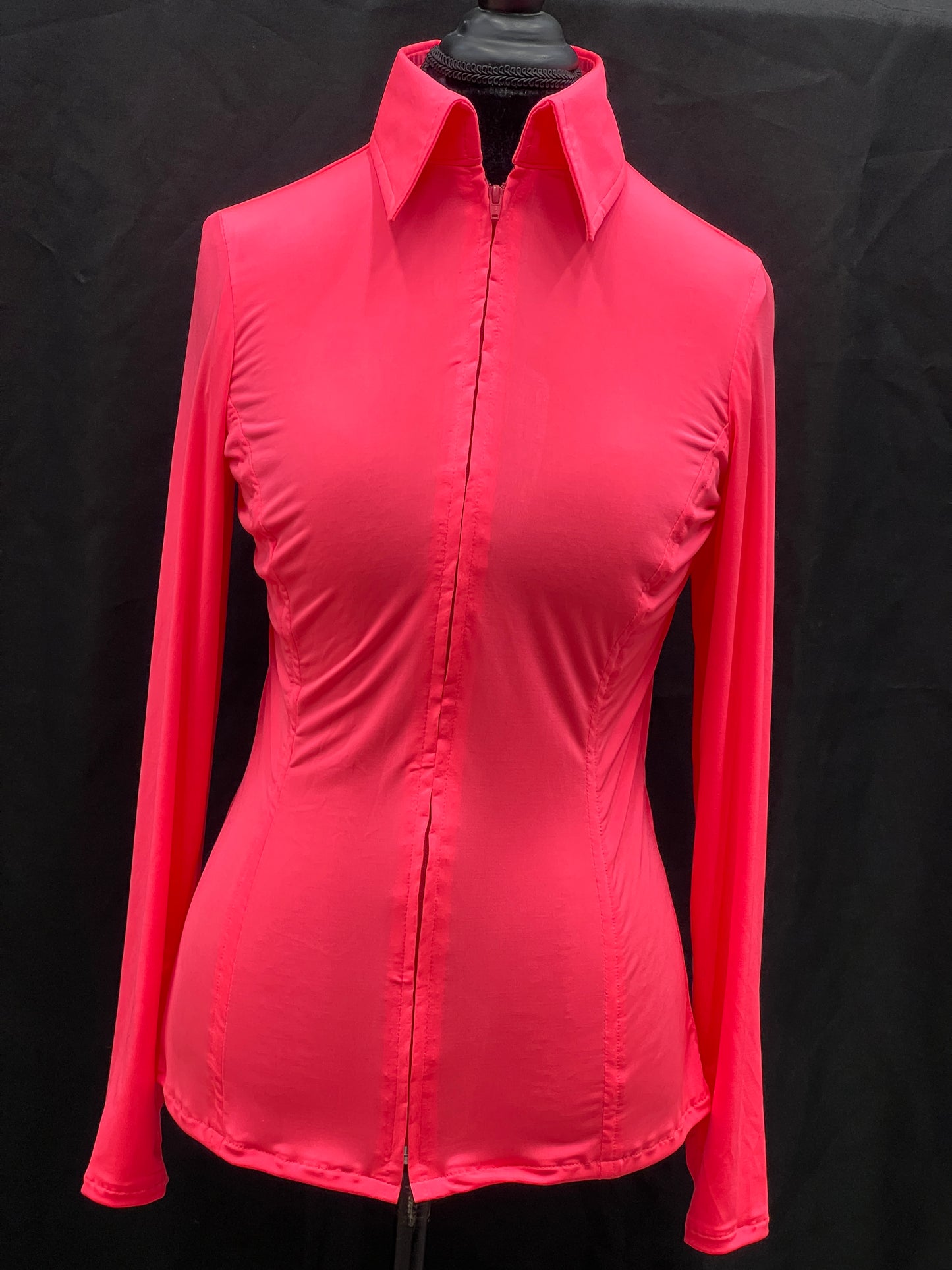 Neon Coral Light Weight Fitted Shirt