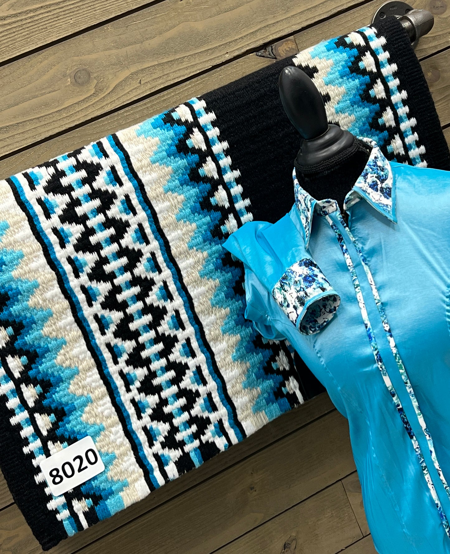 Stretch Taffeta Light Turquoise Blues Accent