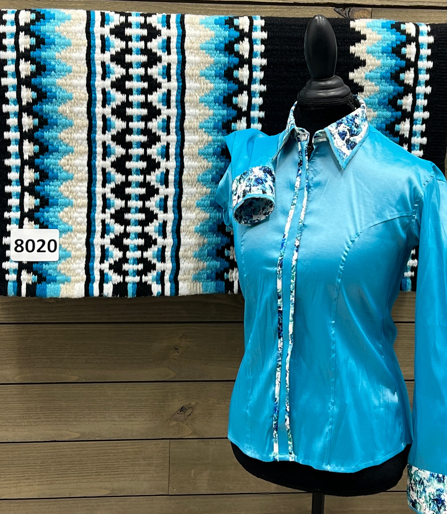 Stretch Taffeta Light Turquoise Blues Accent