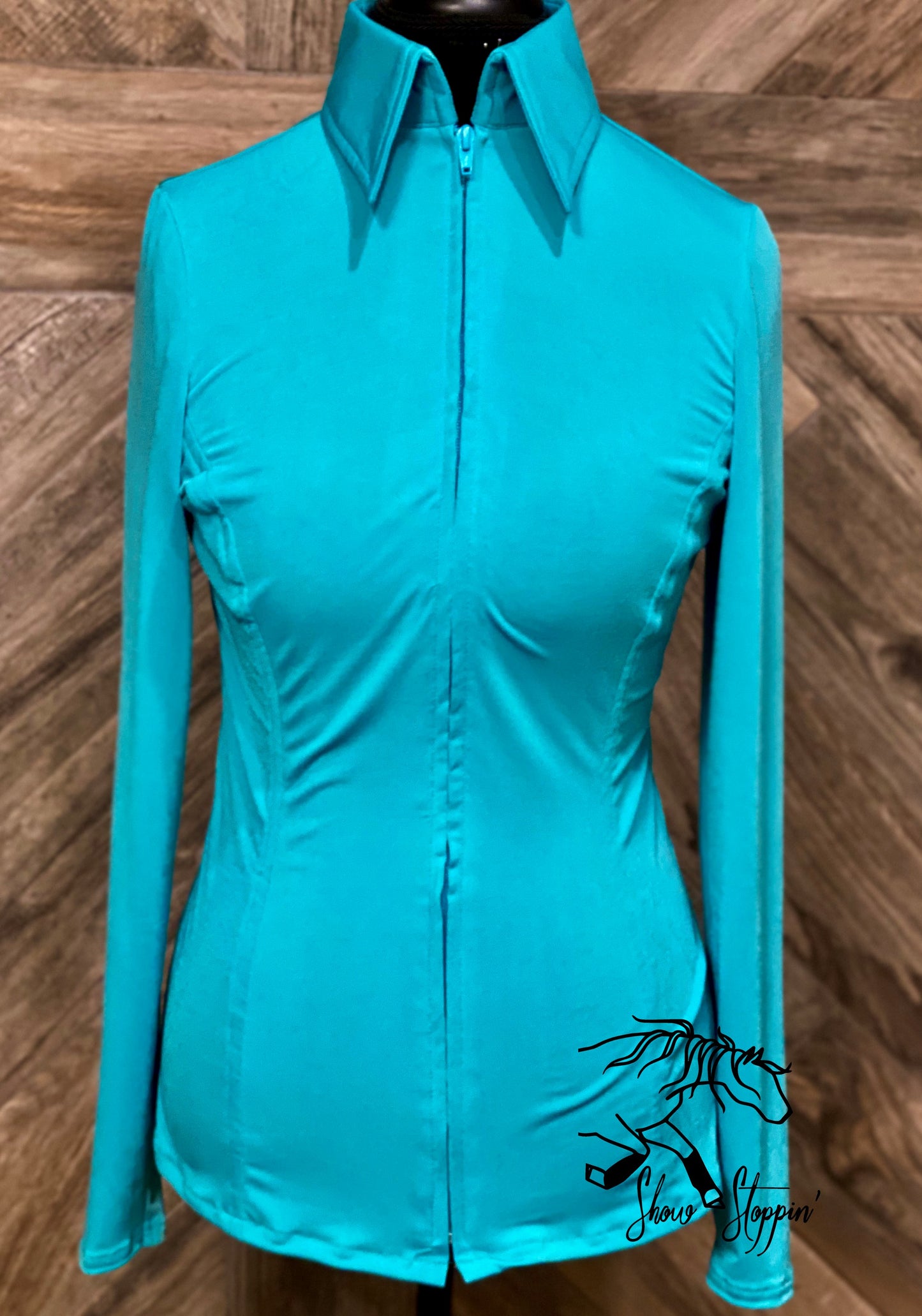Bright Teal Light Weight Fitted Shirt - Show Stoppin'