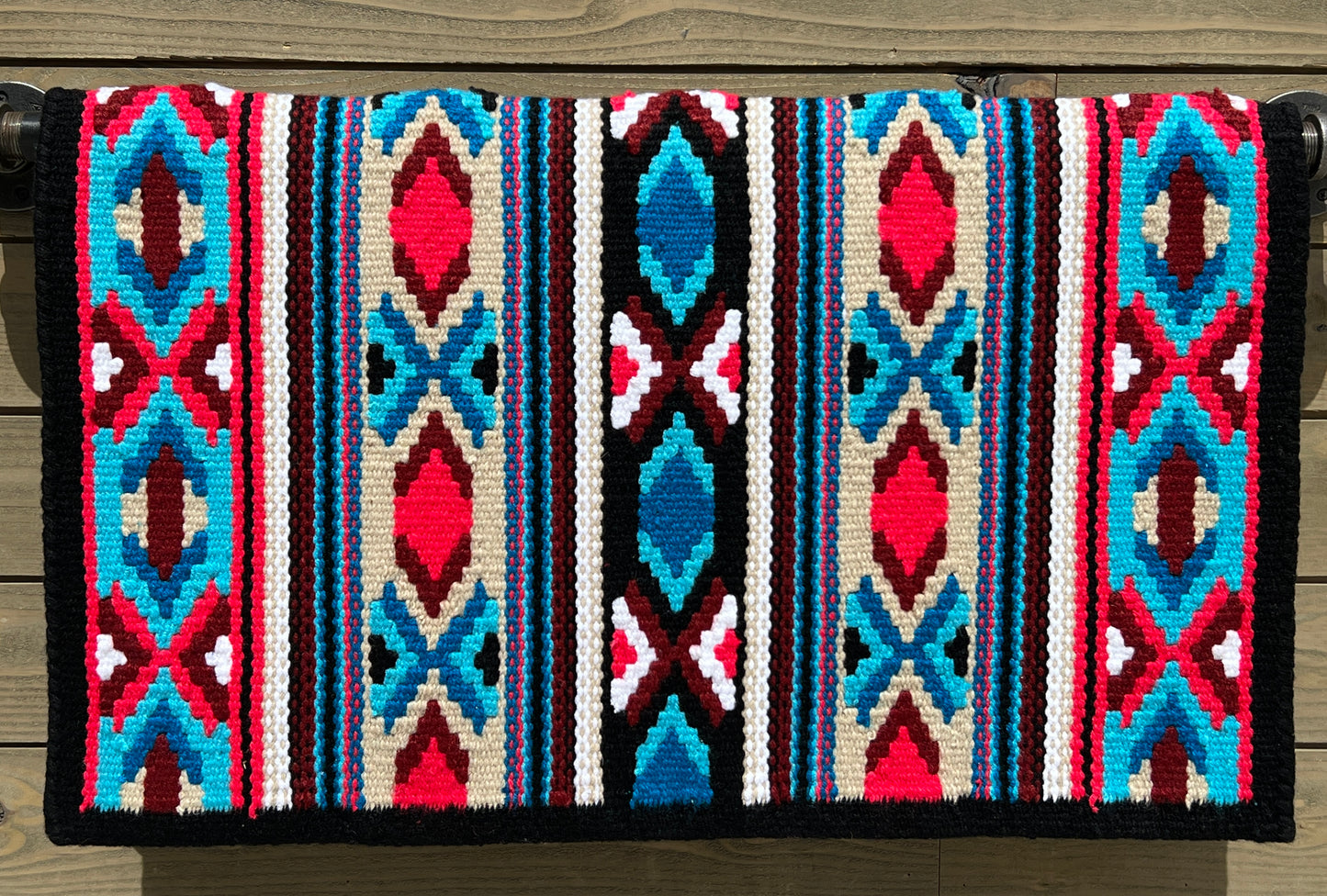 Thee X Turquoise N Reds Ranch Show Blanket