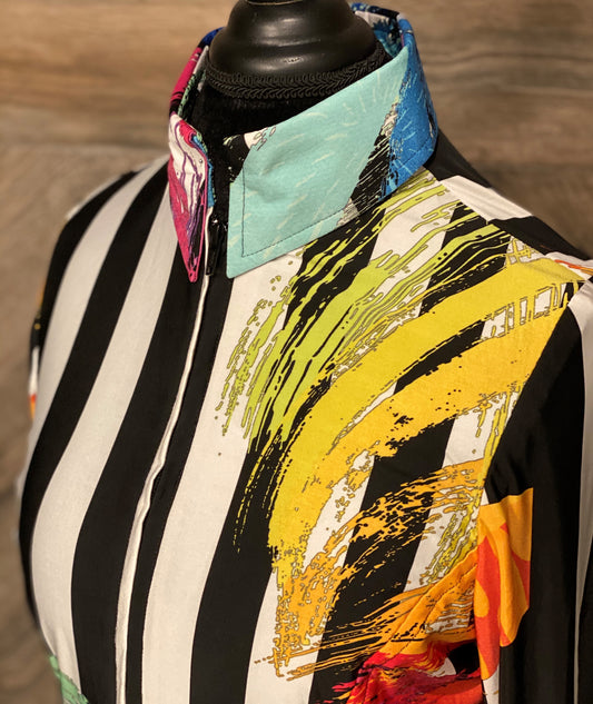 Large Stripe Paint Splatter Shirt - Show Stoppin'