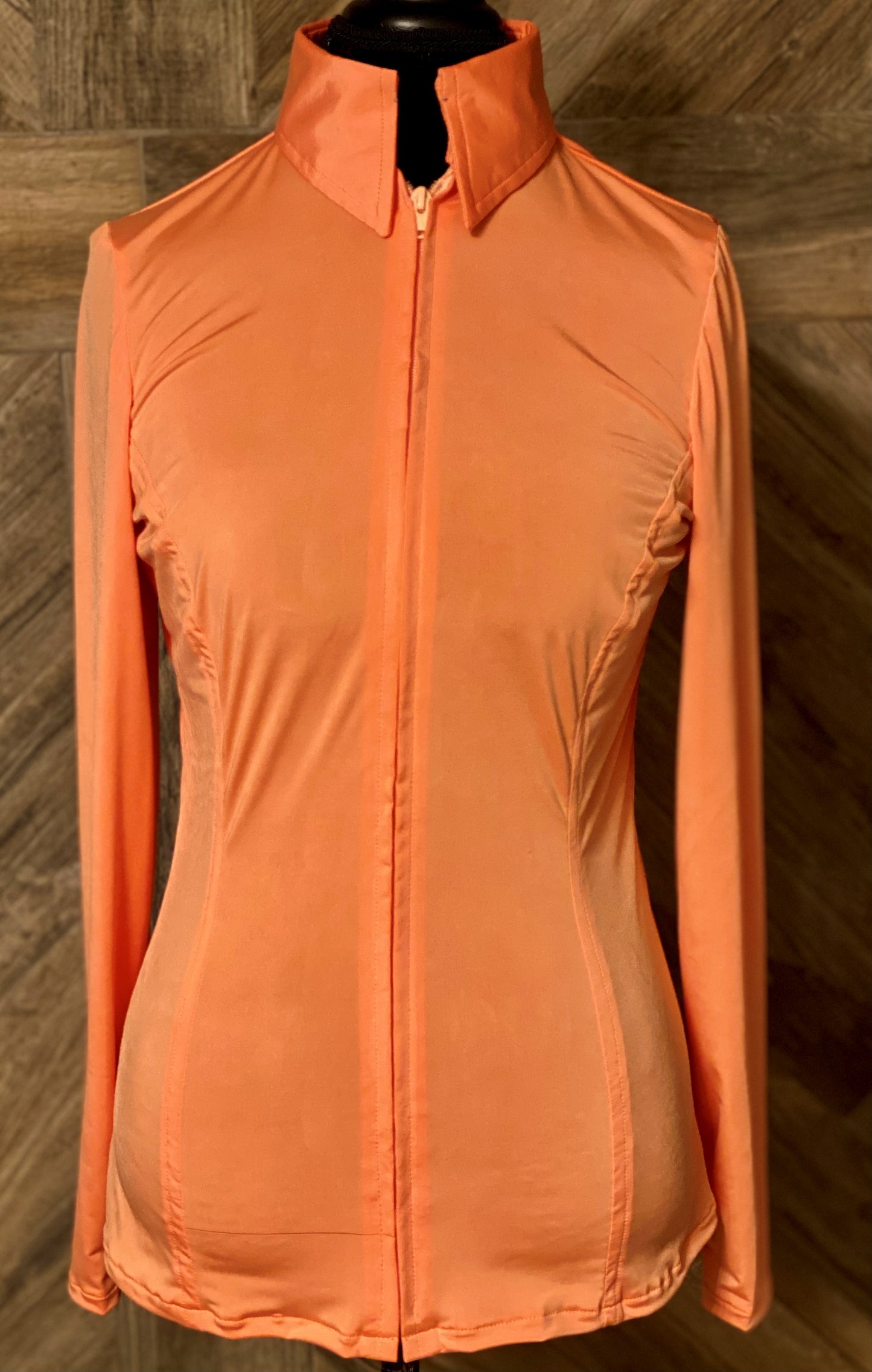 Light Orange Peach Light Weight Fitted Shirt