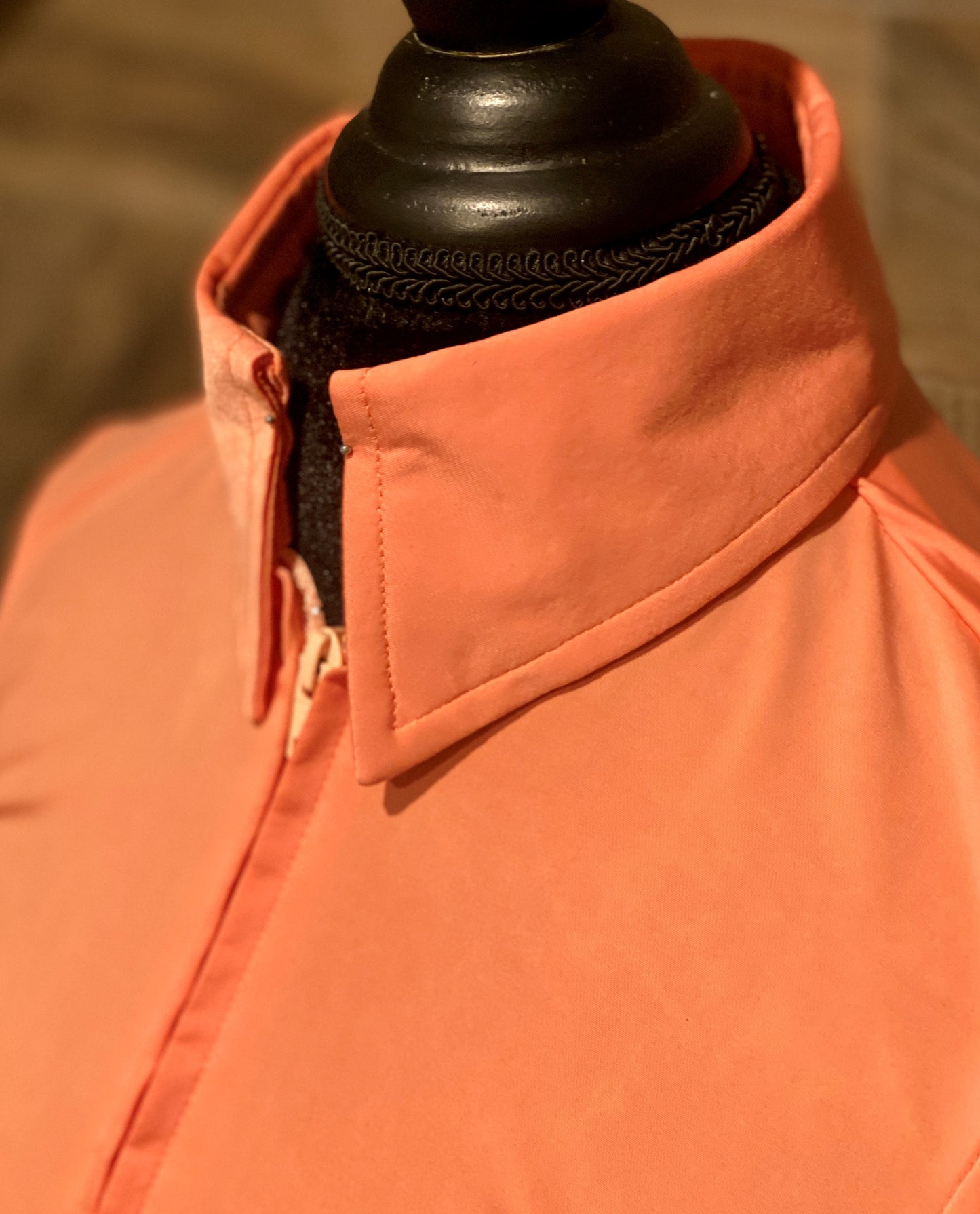 Light Orange Peach Light Weight Fitted Shirt