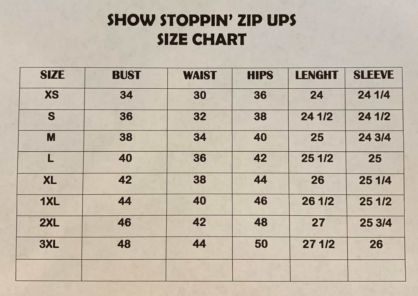 SS honey Fitted Zip Up - Show Stoppin'