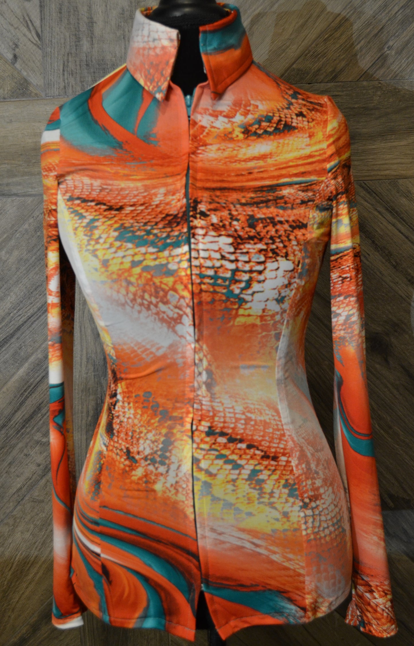 X-Large Orange Teal - Show Stoppin'
