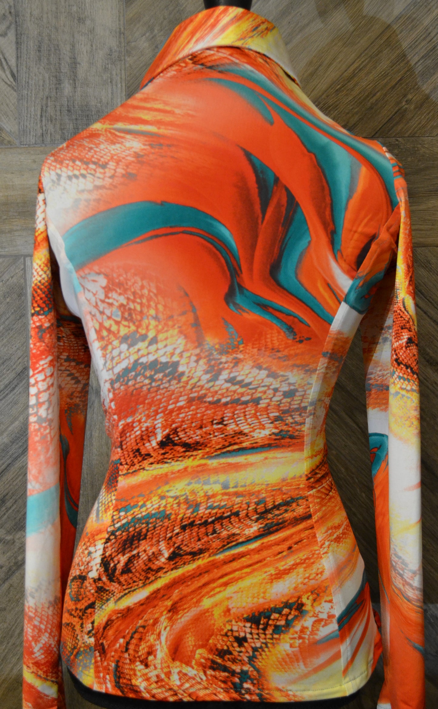 X-Large Orange Teal - Show Stoppin'