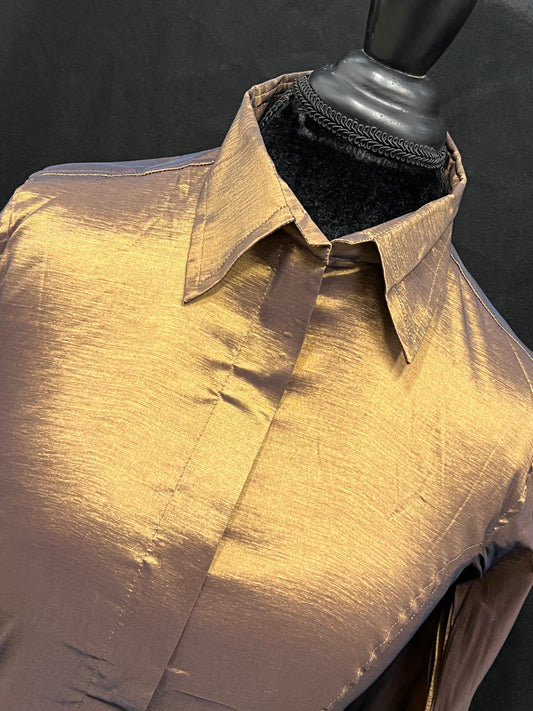 Stretch Taffeta Dark Gold