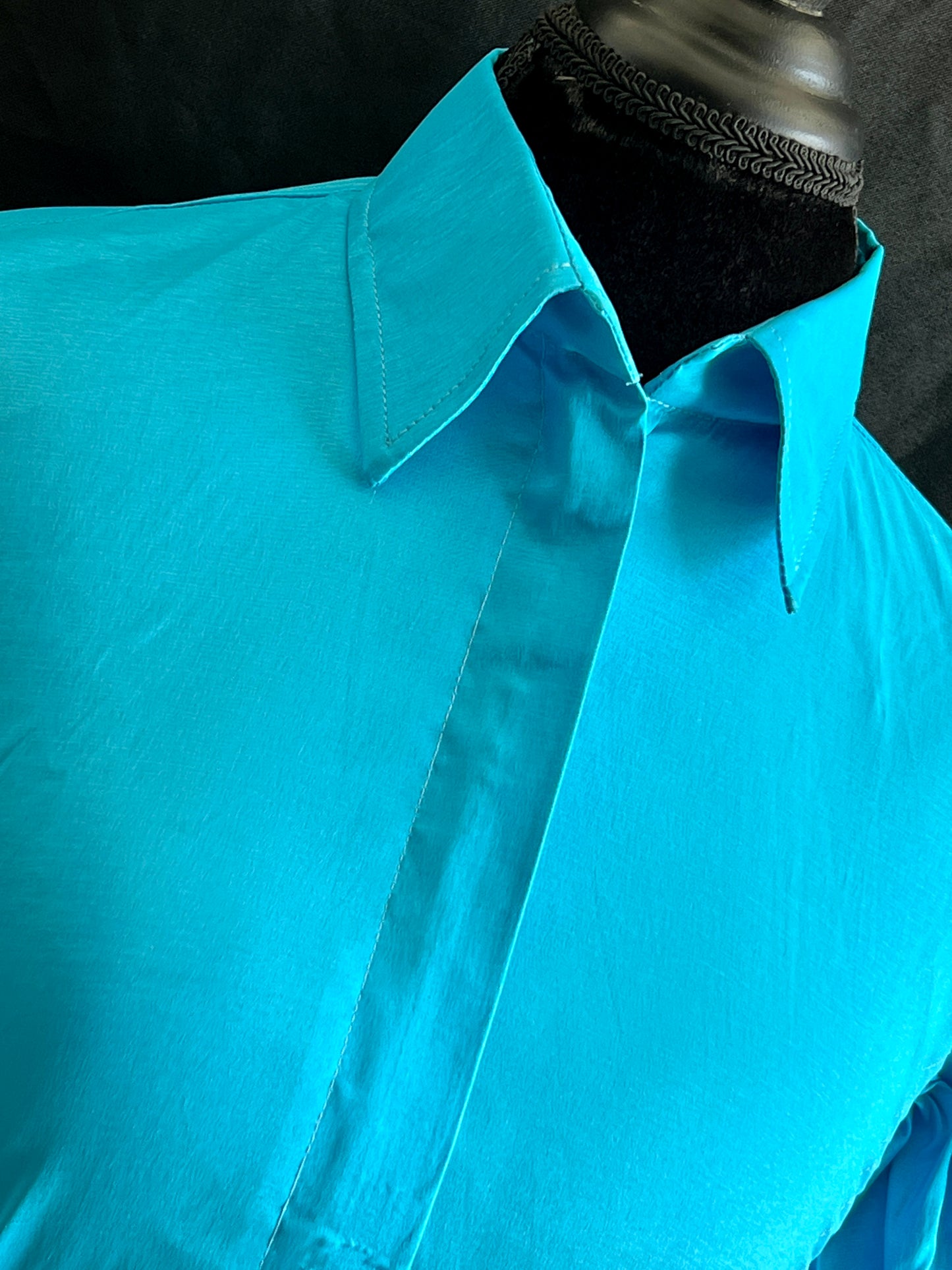 Stretch Taffeta Bright Ice Turquoise