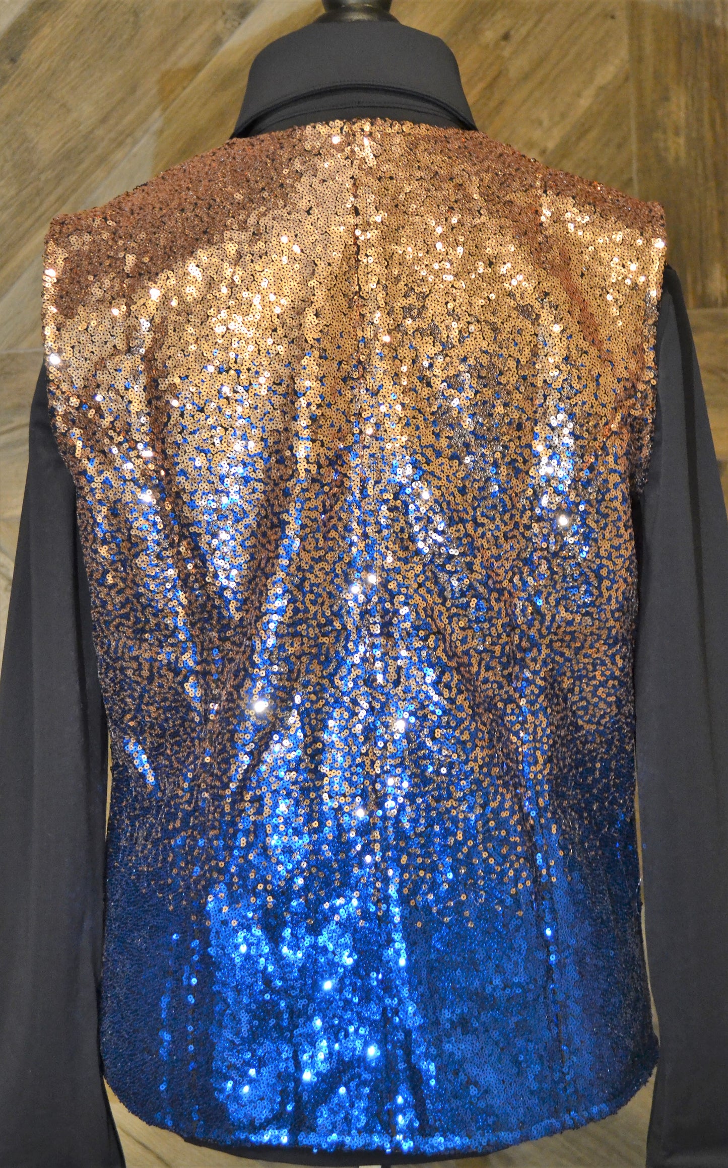 Gold Royal Blue Ombre 2XL Vest - Show Stoppin'