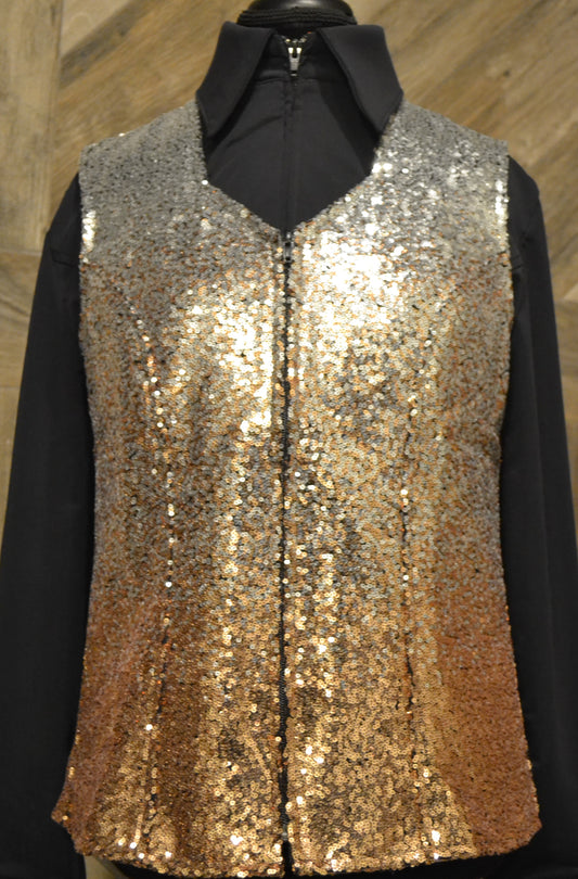 Silver Rose Gold XL Ombre Vest - Show Stoppin'