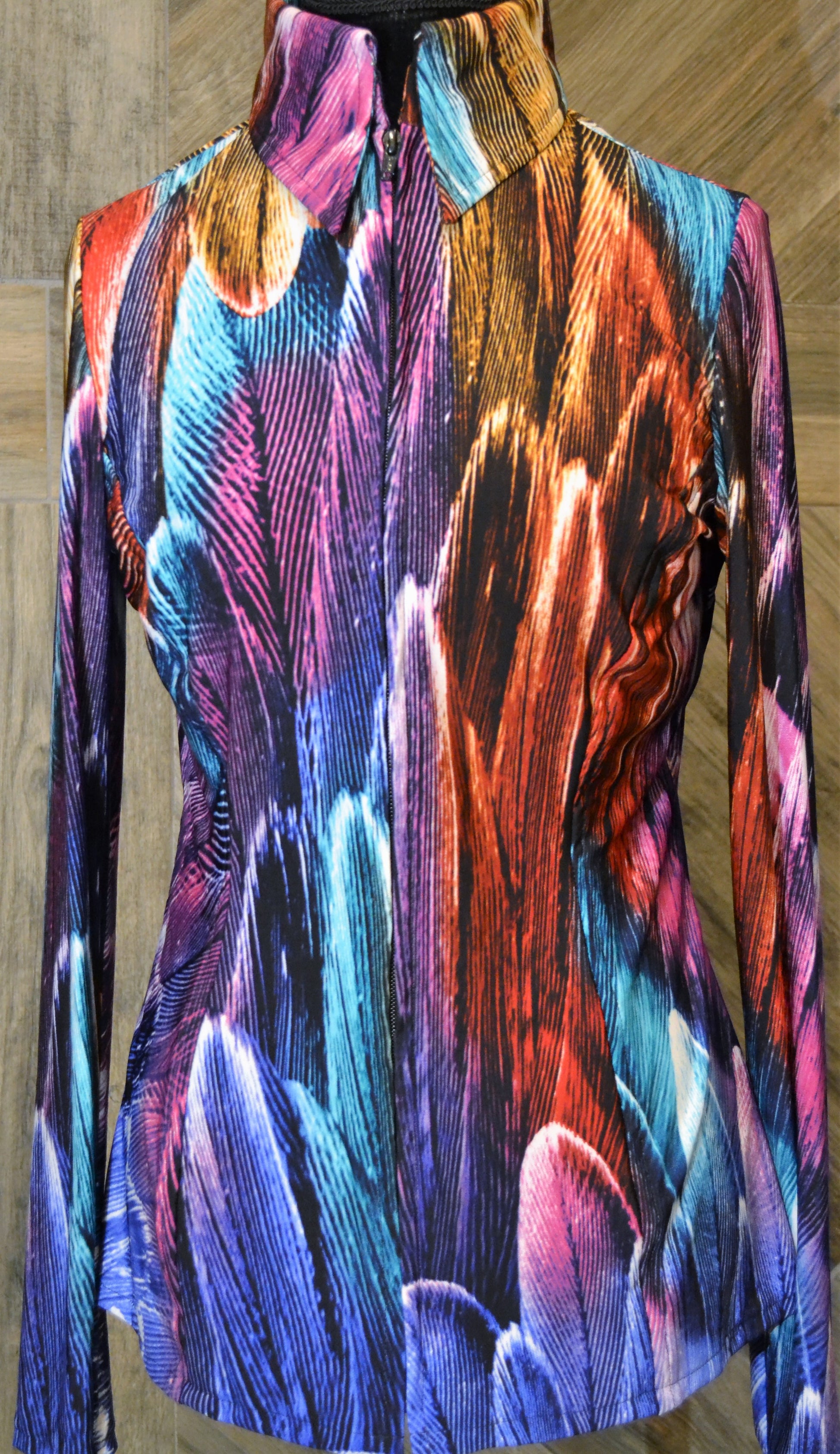 Large Multi Color Feather Shirt - Show Stoppin'
