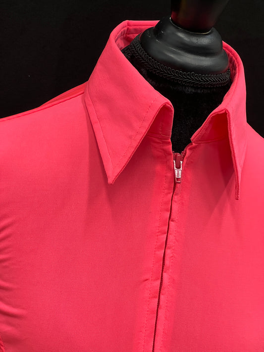 Neon Coral Light Weight Fitted Shirt