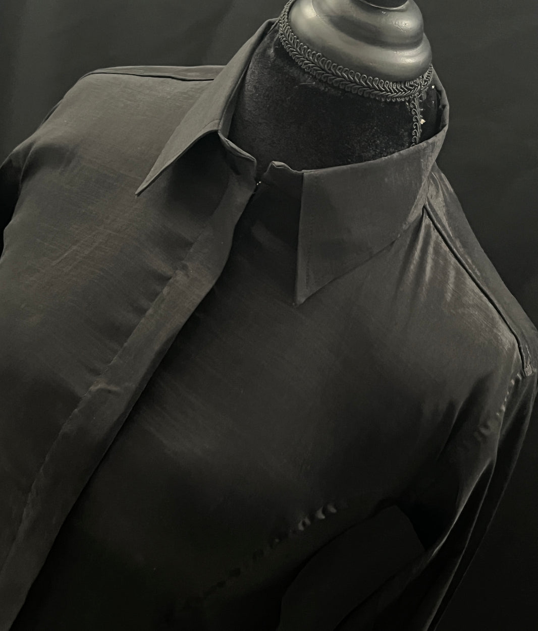 Essential Taffeta Puff Shirt, Black