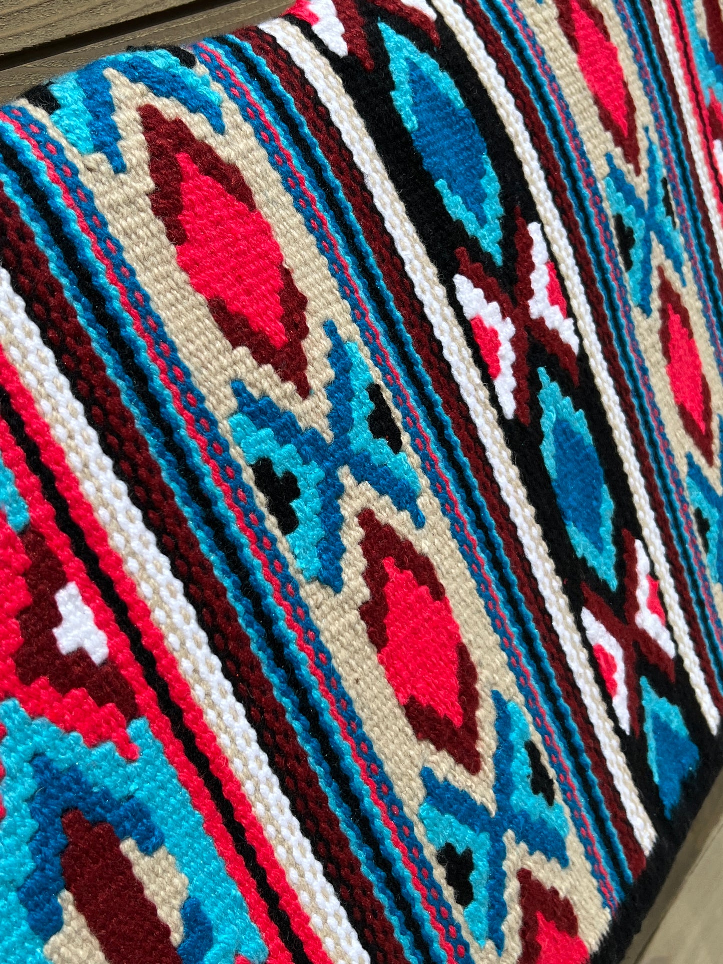 Thee X Turquoise N Reds Ranch Show Blanket