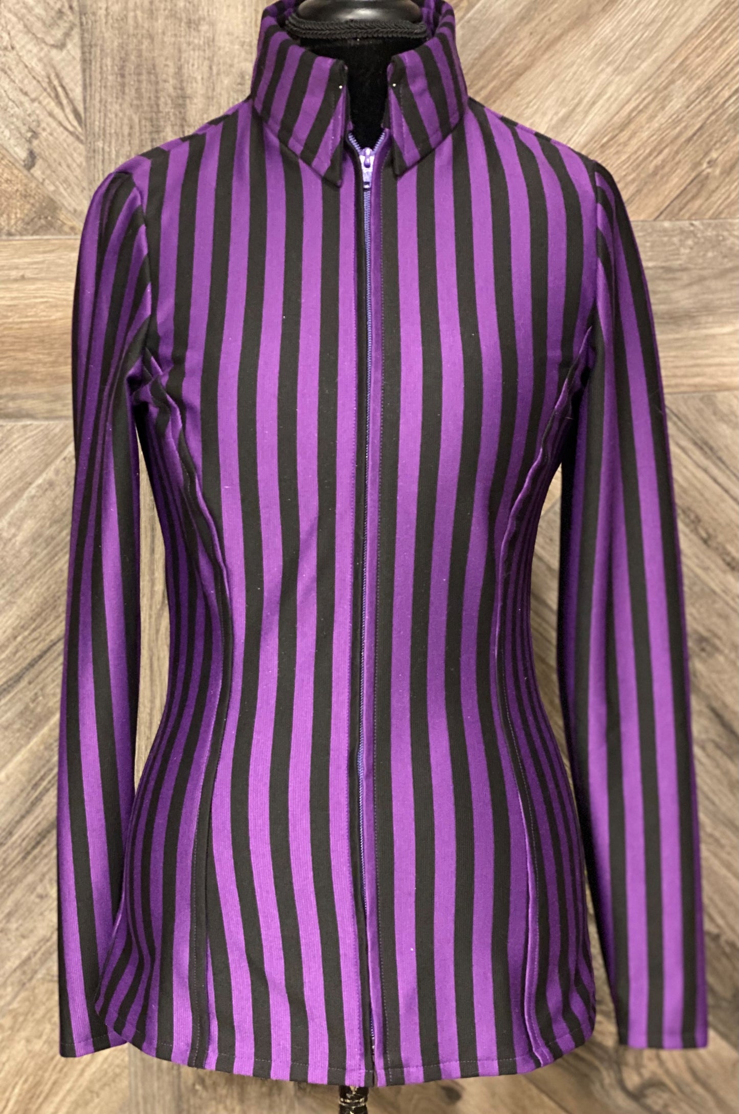 Purple and Black Stripe Shirt