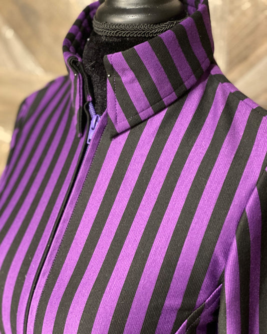 Purple and Black Stripe Shirt