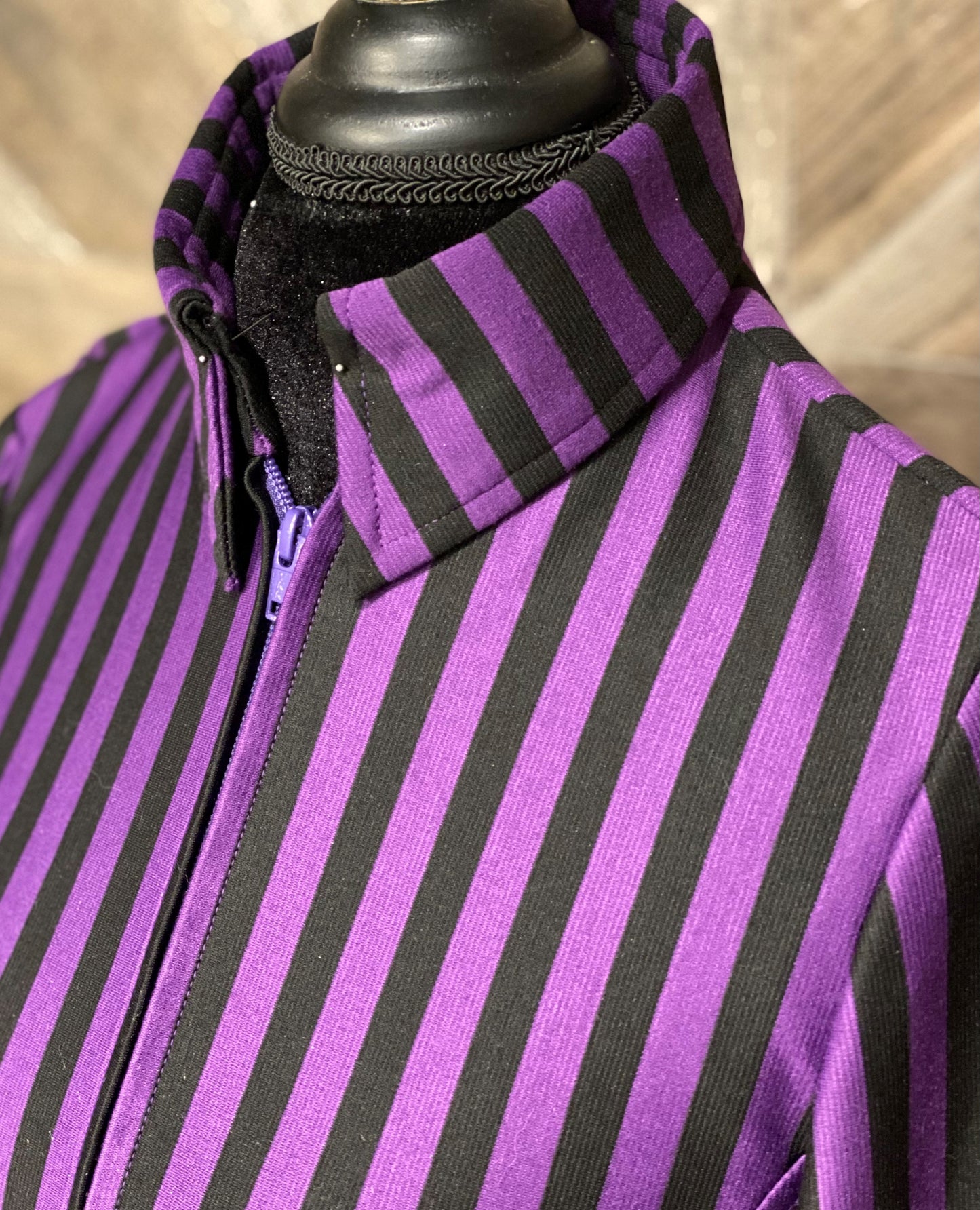 Purple and Black Stripe Shirt